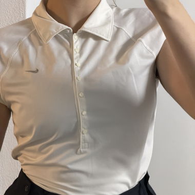 White Nike polo shirt