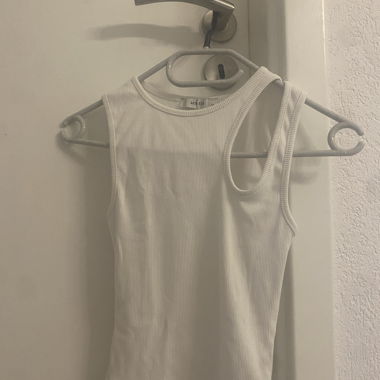 Top smanicato costina bianco LCW ECO XS