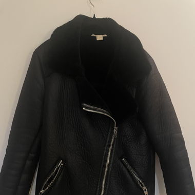 H&M faux leather lined jacket