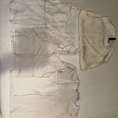 5 teiliges Top Set, weiss