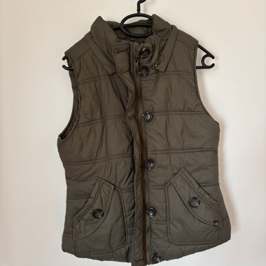 Gilet trapuntato kaki