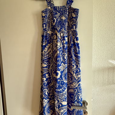 Robe Zara à cachemire bleu