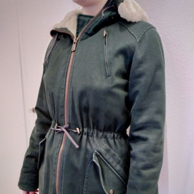Hoodlamb Parka Olivegrün