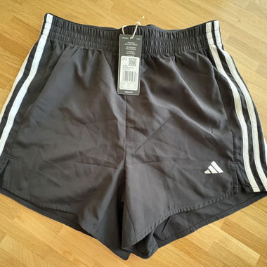 Adidas High-Waist Shorts Black/White S