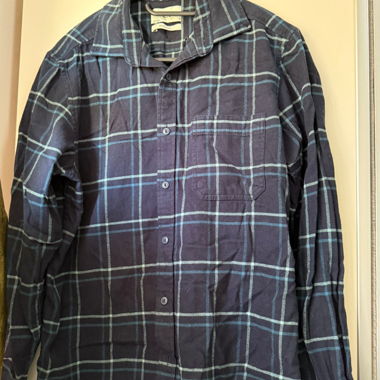 Camicia a quadri blu scuro S