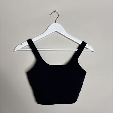 Alo black strappy crop top