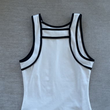 Tanktop in Schwarz/Weiss
