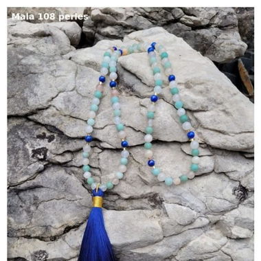 Mala (collier) 108 perles en pierre naturelle 