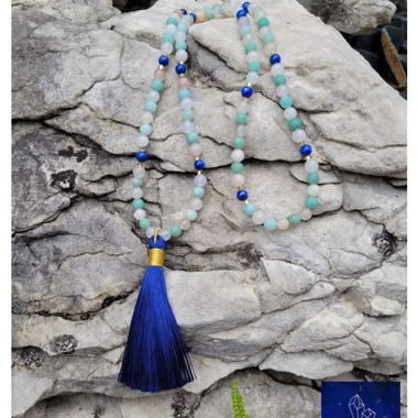 Mala (collier) 108 perles en pierre naturelle 