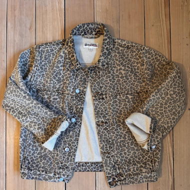 Veste en jean Trucker Leo Stussy