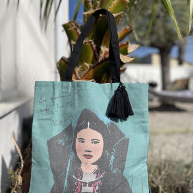 Borsa tote in tela stampata