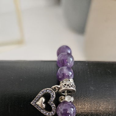 Bracelet en pierre d'améthyste
