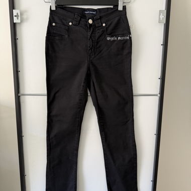 Jeans Angelo Marani nero slim strass, Taglia XS