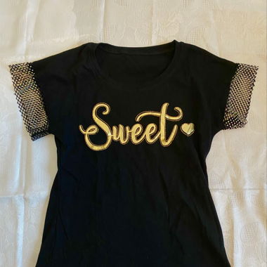 T-Shit “Sweet” Black & Gold