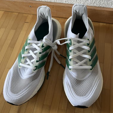 Adidas Ultraboost Laufschuhe weiss/grün Gr. 42⅔