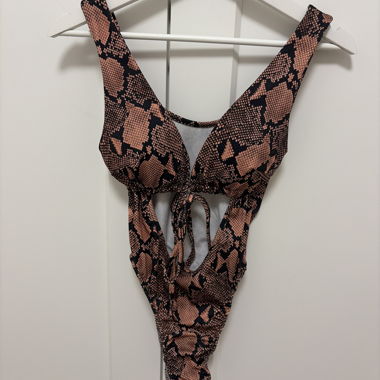 Snake Print One-Piece Swimsuit
