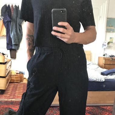 Schwarze leinenhose 