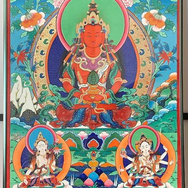 Aquarellbild des Buddha Amitabha