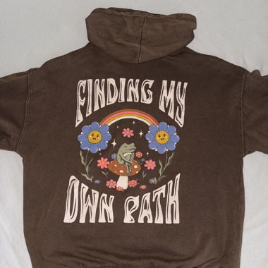 flower and frog hoodie