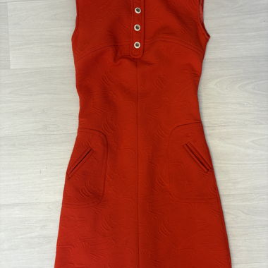 Abito senza maniche rosso/arancione