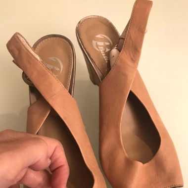 Damen Ledersandalen beige Gr. 39