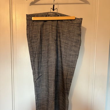 Pantalon tartan blanc et noir