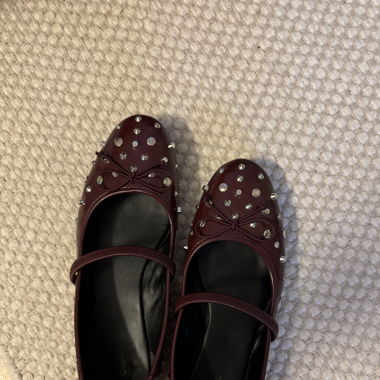 Dark Red Ballerinas