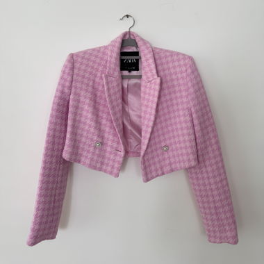 Veste courte Zara rose