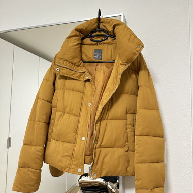 Senfgelbe cropped Jacke 