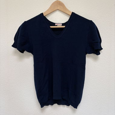 Camicia in lana blu scuro