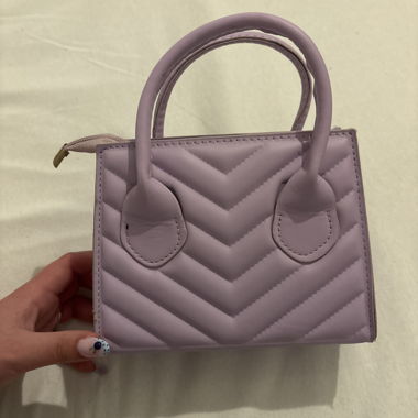 Borsa trapuntata lilla