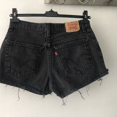 Vintage- und Upcycling von ARK REWORT schwarzer Shorts 