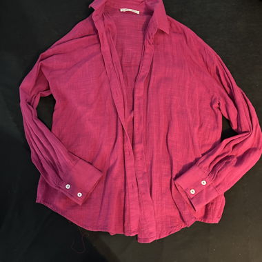 PULL&BEAR pinke Leinenbluse