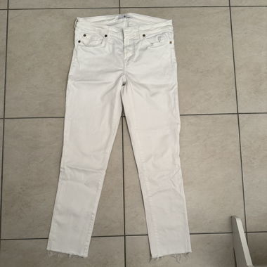 Weisse stretchige Jeans