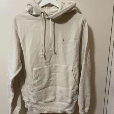 Champion Reverse Weave Hoodie Small weiss