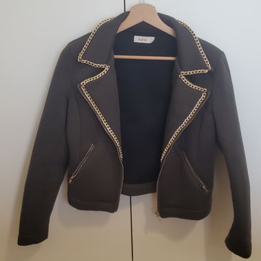 Veste kaki douillette à chaîne