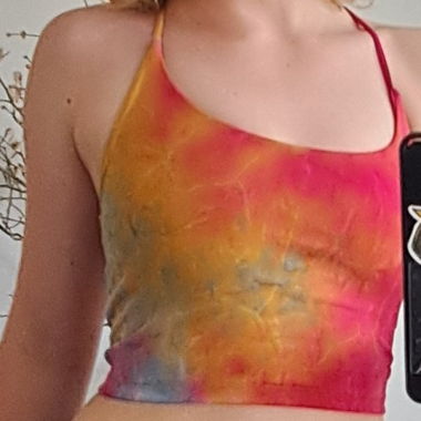 Top Estivo Batik, a collo nudo, ideale per festival