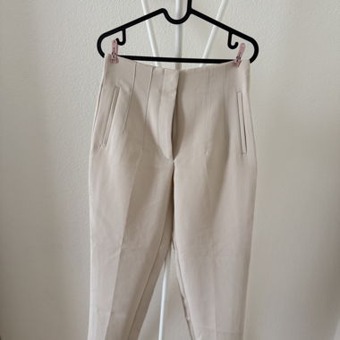 Beige Stoffhose