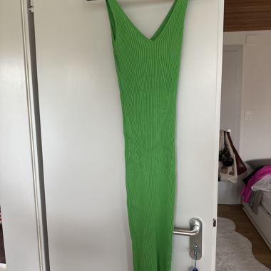 Green Rib-Knit Dress