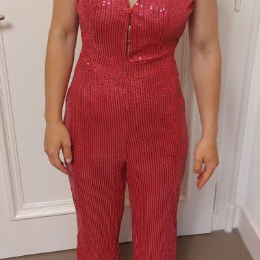 Pink Sequin Jumpsuit