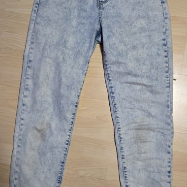Jeans acid-wash celeste chiaro taglia M