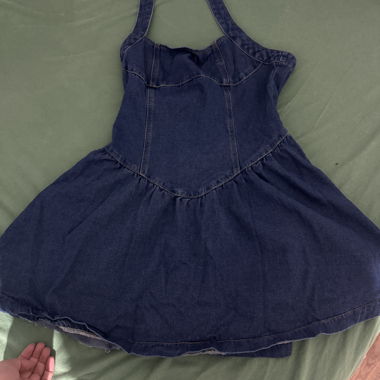 Jeanskleid mit Neckholder