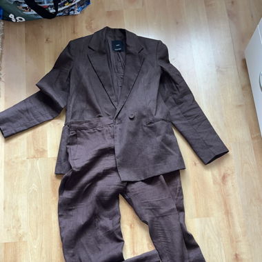 Abito in lino marrone