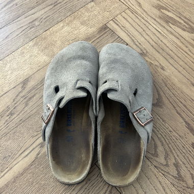 Birkenstock Boston Weichbettung - Taupe - Gr. 43