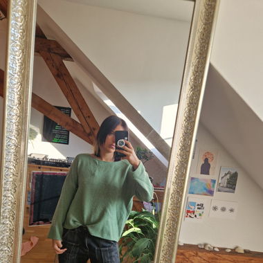 ZARA Sweater grün 