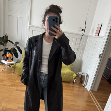Vintage vegan leather coat