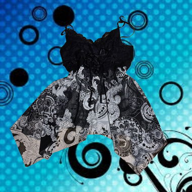 Jus d’Orange Paris paisley top Y2K