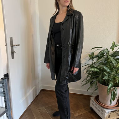 Black Leather Coat