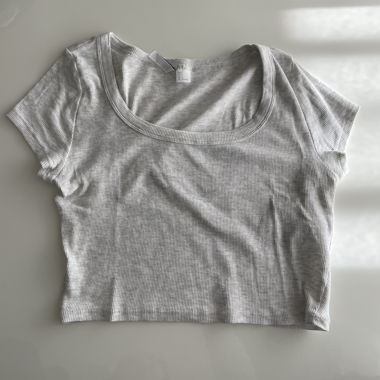 Crop top gris DIVIDED, taille L
