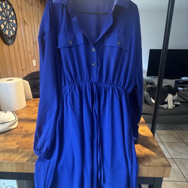 Blue Shirt Dress